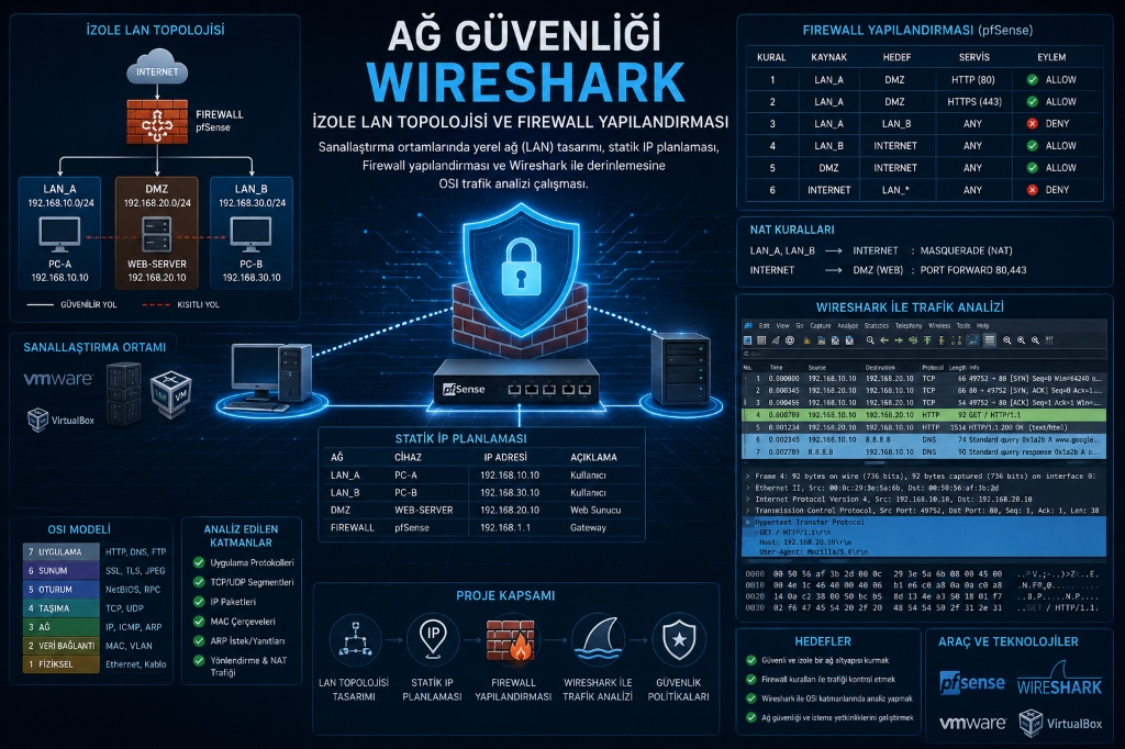 İzole LAN Topolojisi ve Firewall Yapılandırması